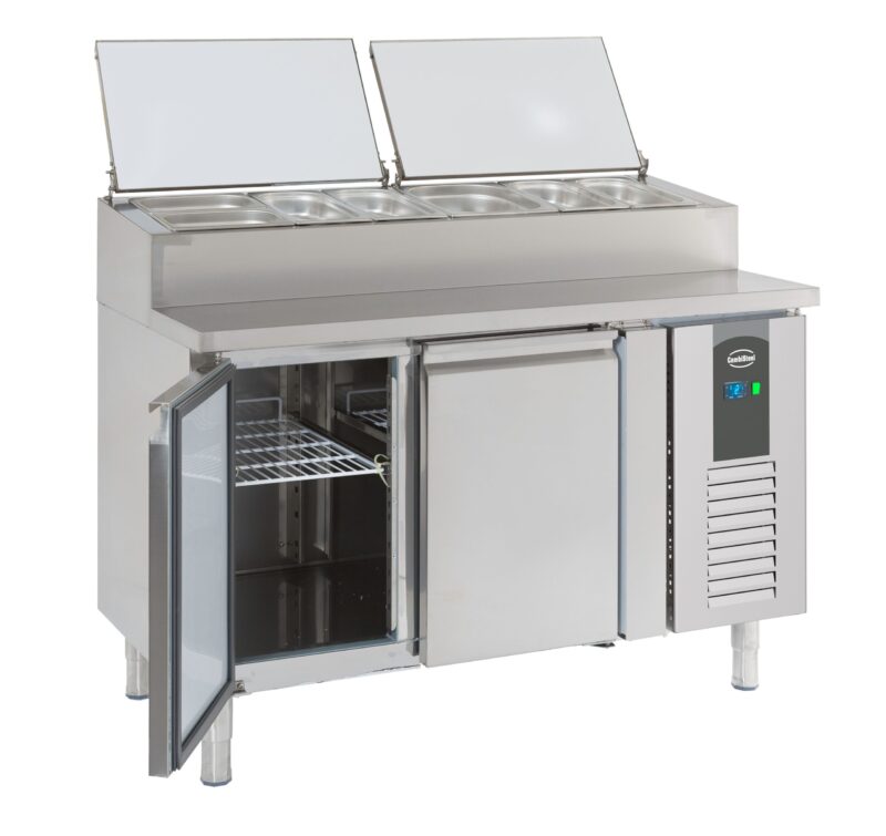 Combisteel 2 Door Refrigerated Saladette 6×1/3GN Containers 7950.0102
