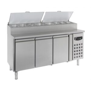 Combisteel 3 Door Refrigerated Saladette 8×1/3GN Containers 7950.0104