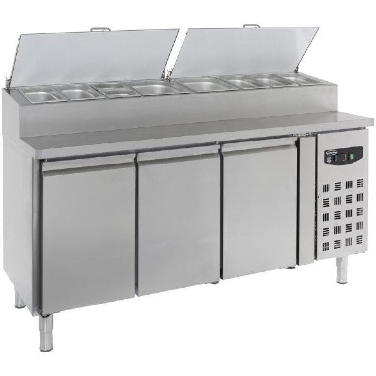 Combisteel 3 Door Refrigerated Saladette 8×1/3GN Containers 7950.0104