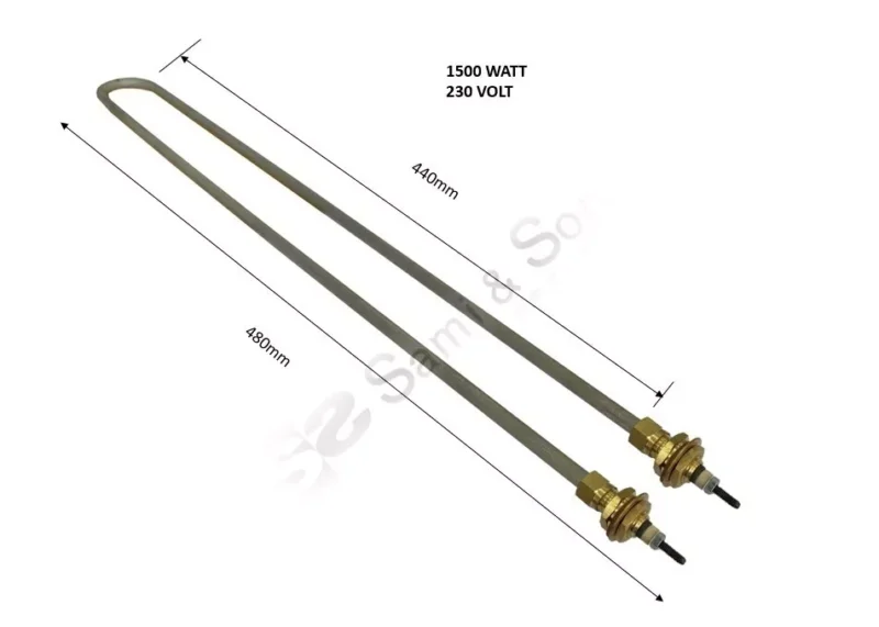 UNIVERSAL U SHAPED HEATING ELEMENT 1500W/230V 480mm