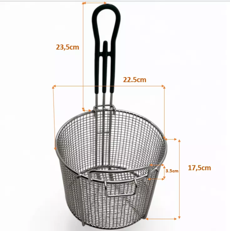 Round Breading Table Basket Green handle