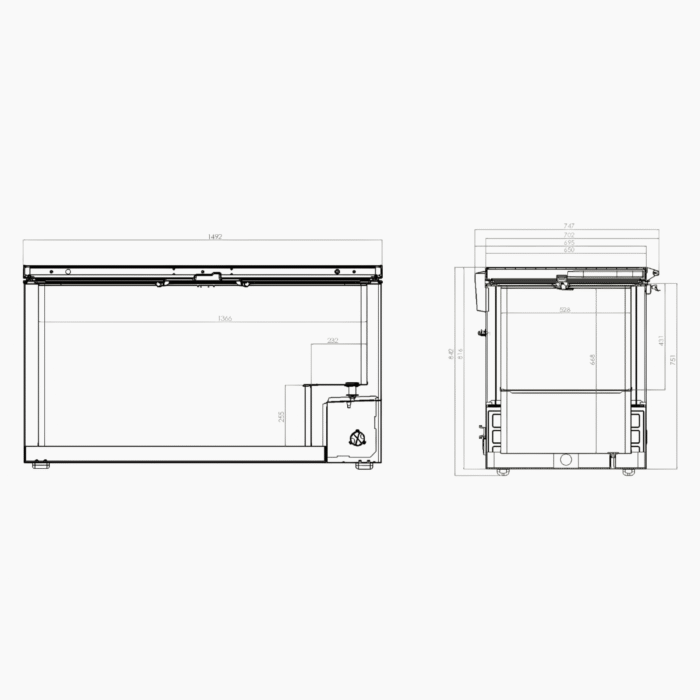 Combisteel Chest Freezer – 572 L | Stainless Steel Lid