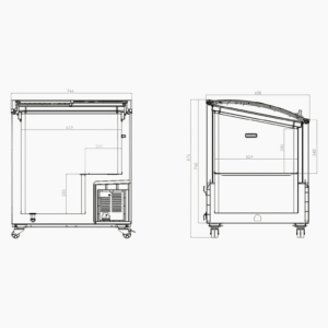 Combisteel Chest Freezer - 198L | Glass Lid