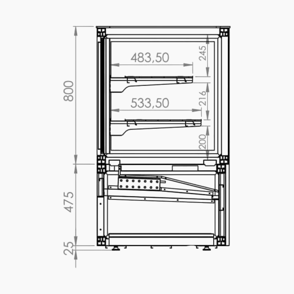 CombiSteel Cold Display | 600 L