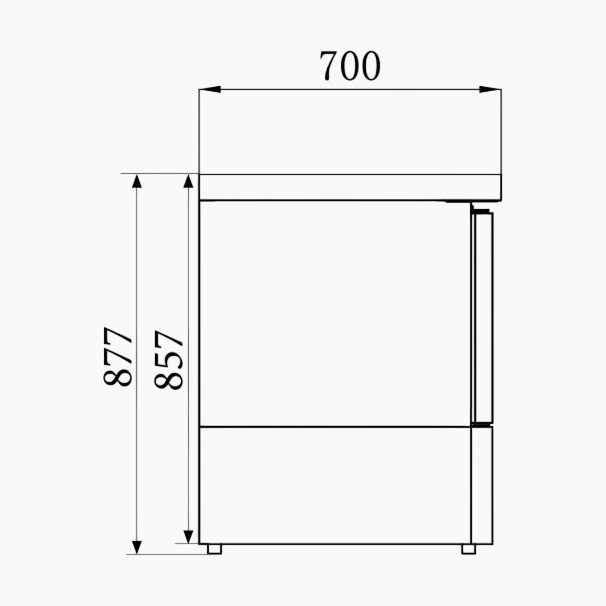Combisteel  Saladette – 1 Door Compact