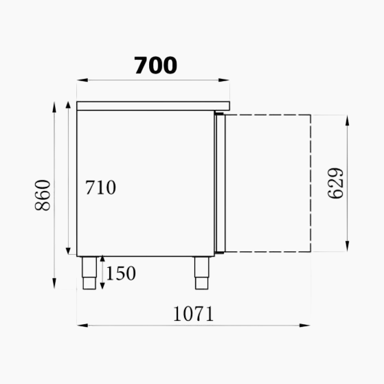 Freezer Counter – 3 Doors