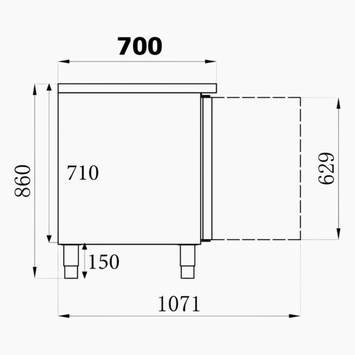 Refrigerated Counter Sink – 2 Doors