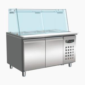 Refrigerated Bakery Counter with Glass Cover – 2 Doors (4x 1/1)