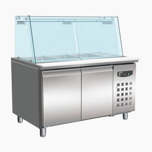 Refrigerated Bakery Counter with Glass Cover – 2 Doors (3x 1/1)