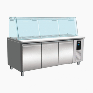 Refrigerated Bakery Counter with Glass Cover – 2 Doors (3x 1/1)