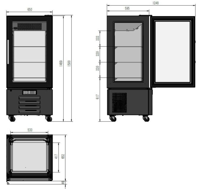 Refrigerated Dessert Show Display | 1500