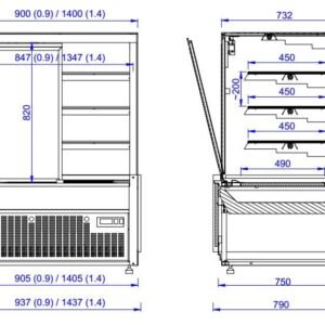 CombiSteel Cold Display | Nero 1.4