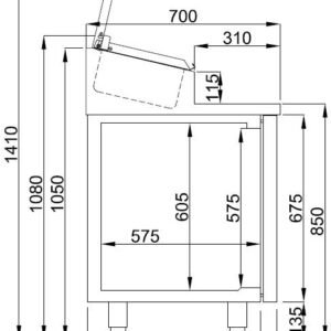 Combisteel Saladette 3‑Door | 10×1/3 GN Containers | Pro Line Series