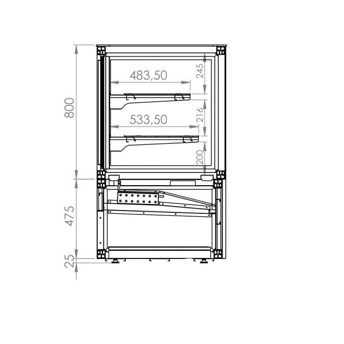 Combisteel Cold Display | 300L