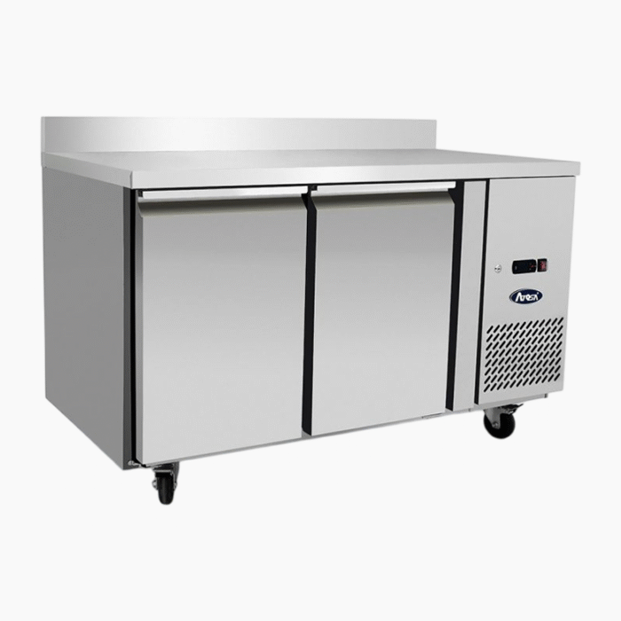 Atosa EPF3422HDSB 2 Door Refrigerated Table with Splash Back