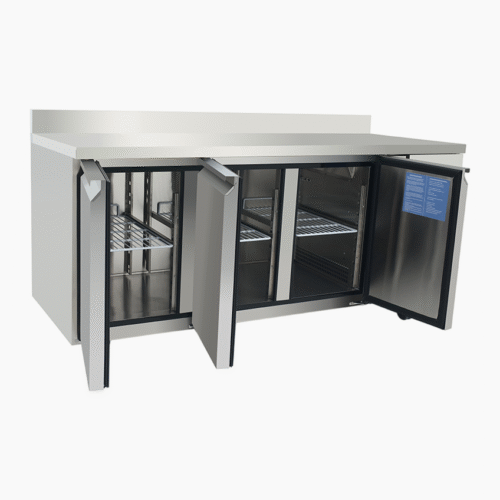Atosa EPF3472HDSB 3 Door Freezer Table and Splash Back
