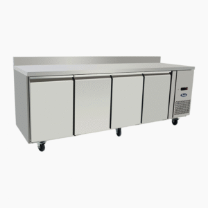 Atosa EPF3482HDSB 4 Door Freezer Table with Splash Back