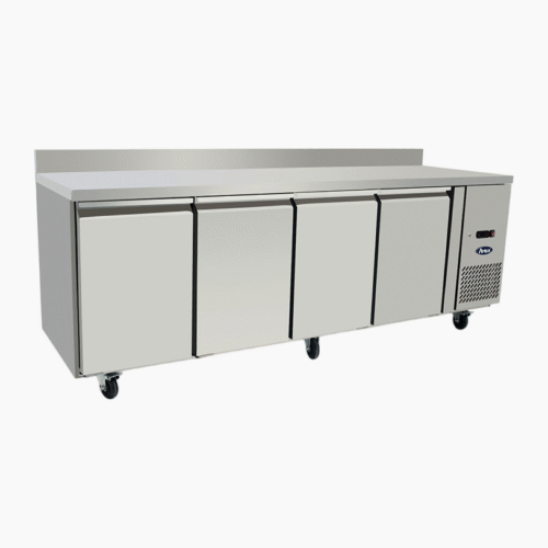 Atosa EPF3482HDSB 4 Door Freezer Table with Splash Back