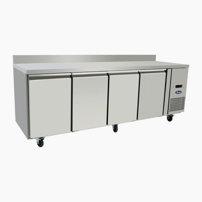 Atosa EPF3482HDSB 4 Door Freezer Table with Splash Back