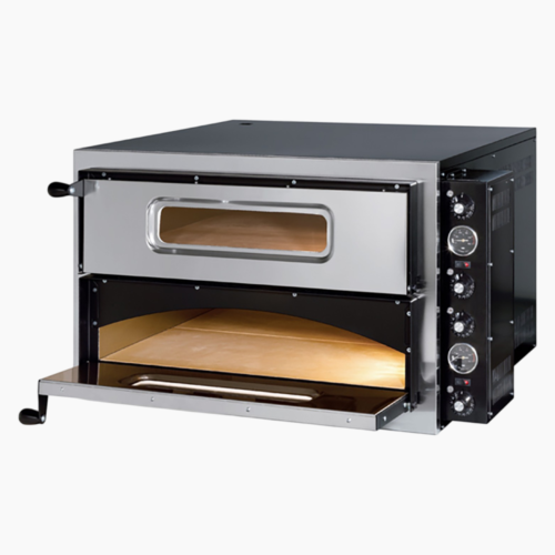 Italian Electric Pizza Oven Thermometer 2 chambers Capacity 4+4 pizzas at 13" | XTS BASIC44