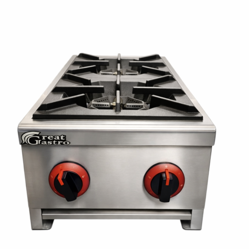 2-Burner Gas Range – Professional Commercial Cooker Great Gastro