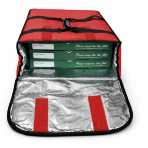 Insulated delivery bag with pizza boxes Insulated Aluminium Foil Pizza Delivery Red Bag