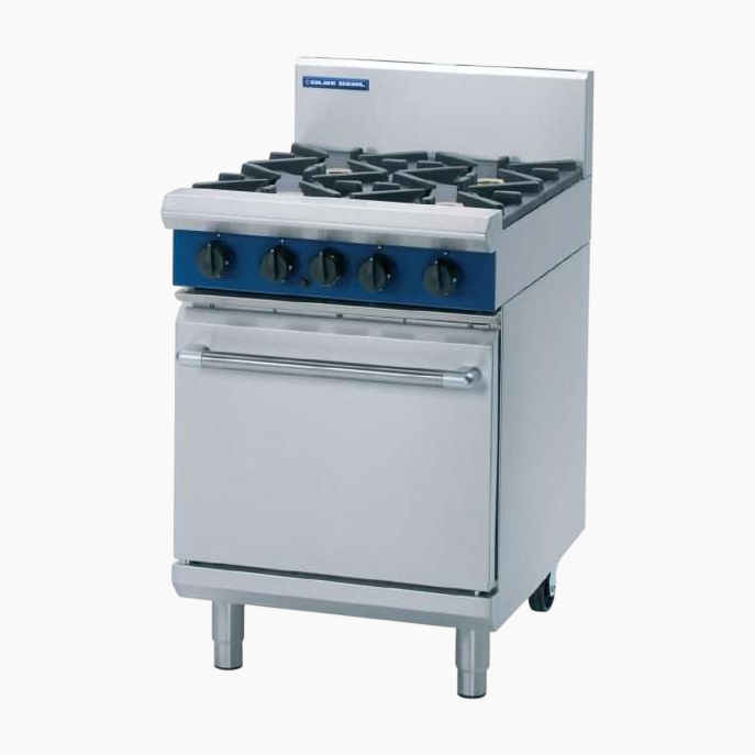 Blue Seal Static 4 Burner Natural Gas Oven Range Cooker G504D | NAT Gas or LPG