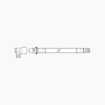 Gas Pipe / Hose Bayonet with Valved Coupler 1/2"