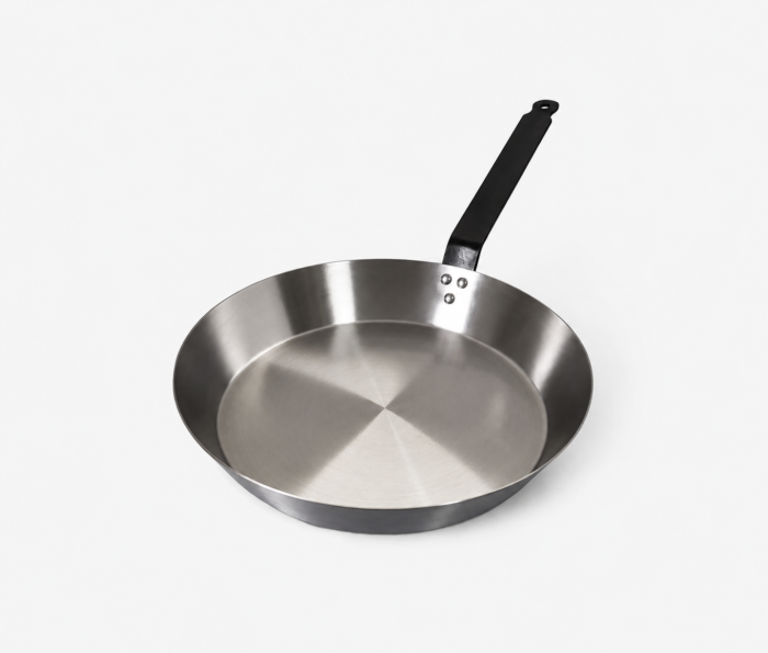 30cm 12" Black Iron Steel Smokey Hill Skillet Frying Pan Commercial
