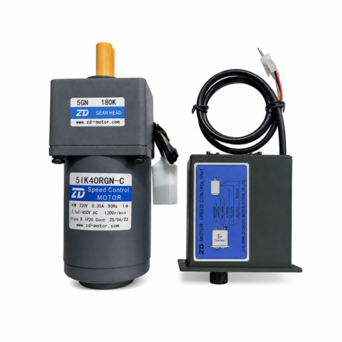 ZDmotor 40W AC Gear Motor & Speed Control Unit – 220V Industrial Drive System