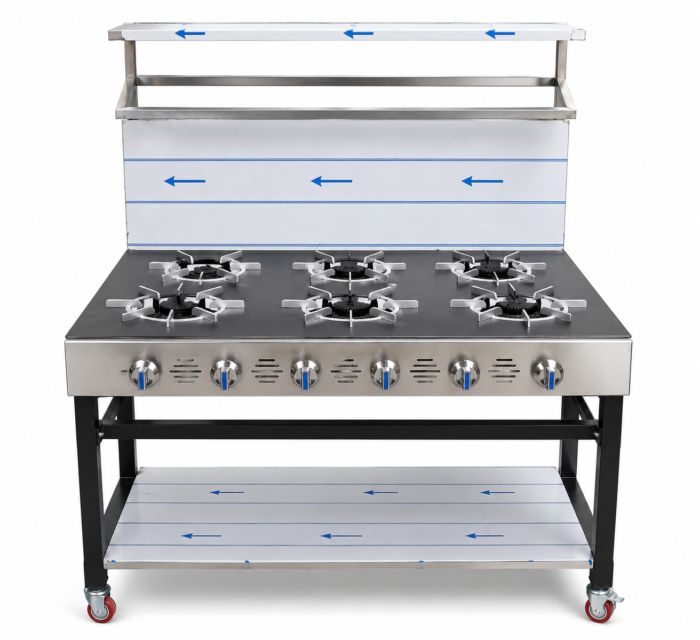 f167f42f-ab8c-4e3e-bff8-e1afba0f9d3a 6 Burner Commercial Gas Cooker